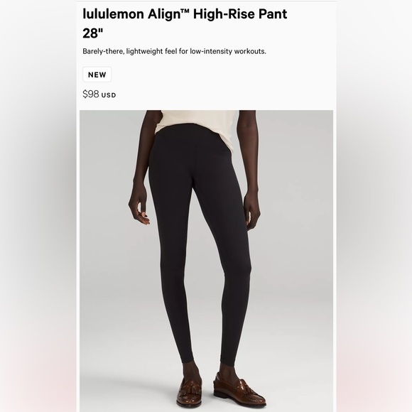 Lululemon Align High Rise Pant 28” - Picture 1 of 3